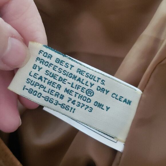 NWT St John's Bay Tan Suede Leather Pants Sz 18 - Picture 6 of 7